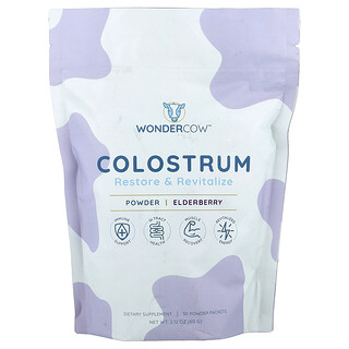 Wondercow, Calostro en polvo, Saúco, 30 sobres, 2,4 g (0,08 oz) cada uno
