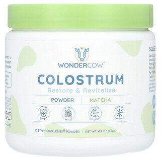 Wondercow, Calostro en polvo, Matcha, 140 g (4,9 oz)