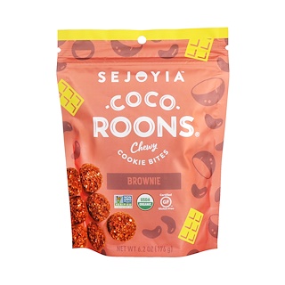 Sejoyia, Coco-Roons, Мягкое печенье, Брауни, 6,2 унц. (176 г)