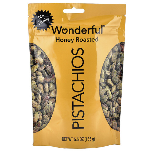 Wonderful Pistachios, No Shells, Honey Roasted Nuts, Resealable Pouch, 5.5 oz | CVS