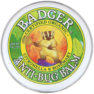 Badger Company, Anti-Bug Balm, Citronella & Rosemary, 0.75 oz (21 g)