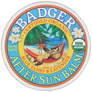 Badger Company, عضوي، بلسم بعد التعرض للشمس، اللافندر وحشيشة الدود الأزرق، 2 أونصة (56 غ)