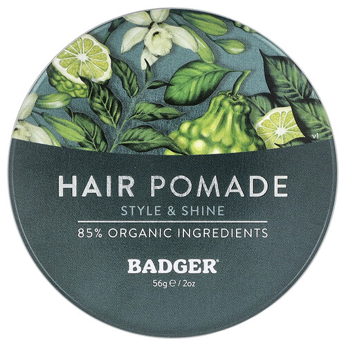 Badger Hair Pomade, For All Hair, Vanilla & Bergamot, 2 oz (56 g)