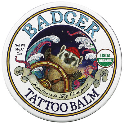 Купить Badger Company Органический бальзам для татуировок, 56 г (2 унции)