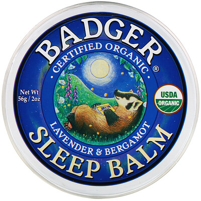 Купить Badger Company органический бальзам для сна, лаванда и бергамот, 56 г (2 унции)