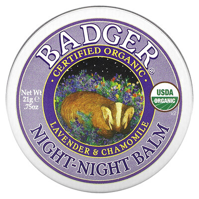 

Badger Company Organic Night-Night Balm Lavender & Chamomile 0.75 oz (21 g)