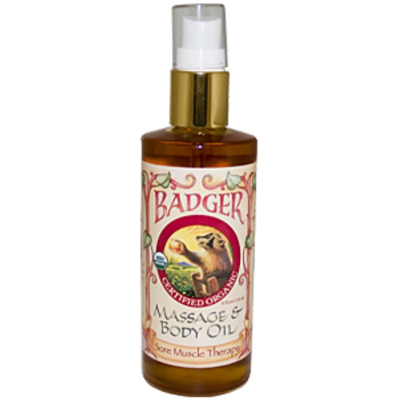 Badger Company Massage And Body Oil Sore Muscle Therapy 4 Fl Oz 118 Ml Iherb