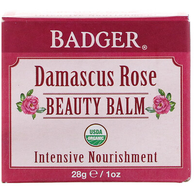 Органический бальзам красоты, Дамасская роза, 28 г (1 унция)