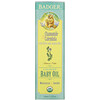 Badger Company, Calming Baby Oil, Chamomile & Calendula with Olive and Jojoba Oils, 4 fl oz (118 ml)