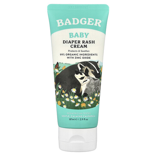 Badger, Baby Diaper Rash Cream, Calendula, 2.9 fl oz (87 ml)