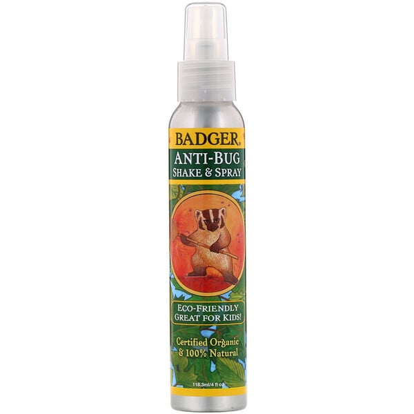 Badger Company, Anti -insectes Bio, Remuer et Vaporiser, 118.3 ml