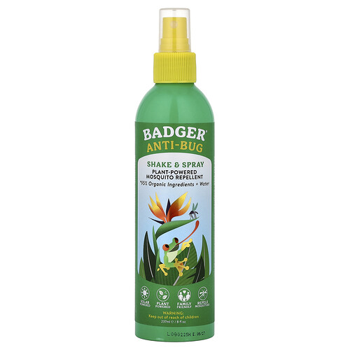 Badger Anti-Bug, Plant-Powered Mosquito Repellent, 8 fl oz (237 ml)