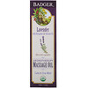 Badger Company, Aromatherapy Massage Oil, Lavender with Bergamot & Balsam Fir, 4 fl oz (118 ml)