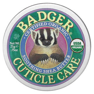 Badger Company, Cuticle Care العضوي زبدة الشيا المهدئة 75 أونصة (21 جم)