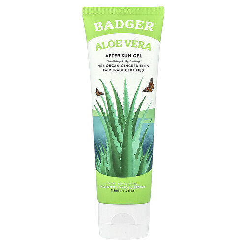 Badger, Aloe Vera, After Sun Gel, parfümfrei, 118 ml (4 fl. oz.)