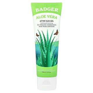 Badger, Aloe Vera, After Sun Gel, Unscented, 4 fl oz (118 ml)