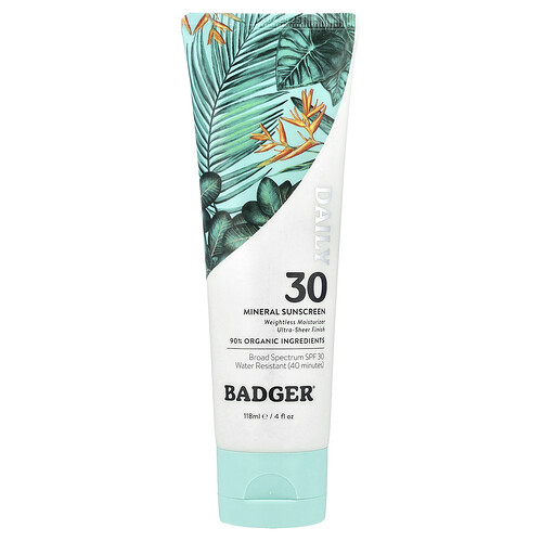 Badger, Daily, Mineral Sunscreen, mineralischer Sonnenschutz für jeden Tag, LSF 30, 118 ml (4 fl. oz.)