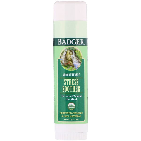 Badger Company‏, Stress Soother, Tangerine & Rosemary, .60 oz (17 g)