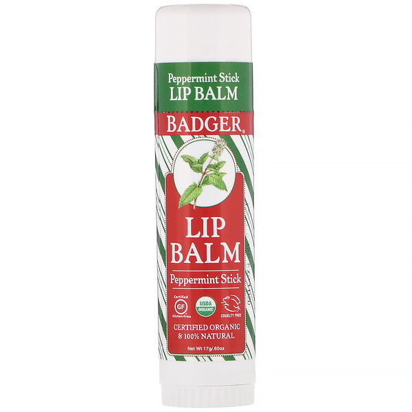 Badger Company, Lip Balm, Peppermint Stick, .60 oz (17 g)