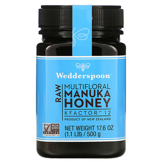 Wedderspoon, 天然多花麥盧卡蜂蜜，KFactor 12，1.1 磅（500 克）