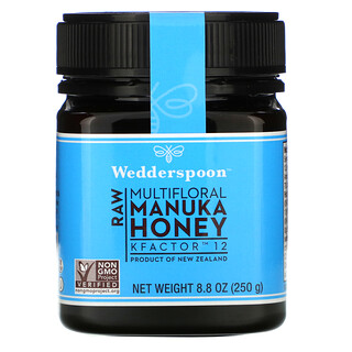 Wedderspoon, Необработанный многоцветковый мед манука, KFactor 12, 250 г (8,8 унции)