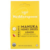 Wedderspoon, Organic Manuka Honey Drops, Lemon With Bee Propolis, 4 oz (120 g)