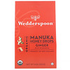 Wedderspoon, Organic Manuka Honey Drops, Ginger with Echinacea, 4 oz (120 g)