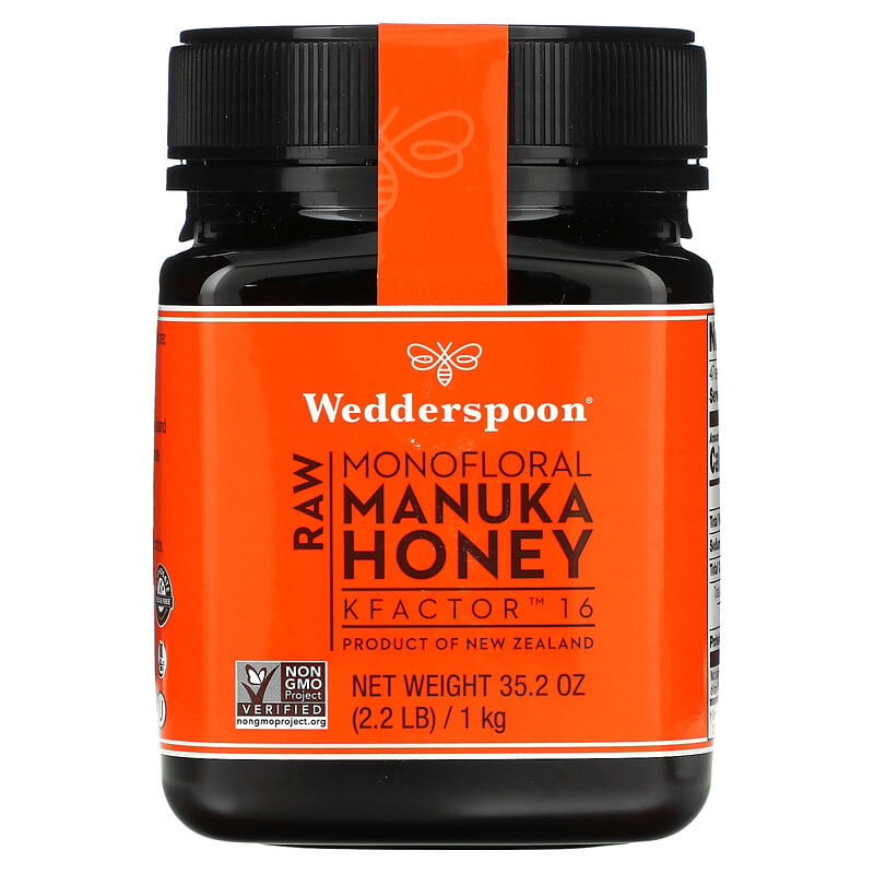 Wedderspoon, Raw Monofloral Manuka Honey, KFactor 16, 2.2 lb (1 kg)