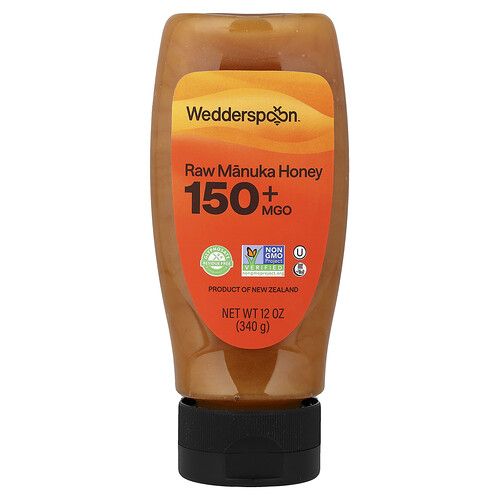 Wedderspoon Raw Manuka Honey, 150 MGO+, 12 oz (340 g)
