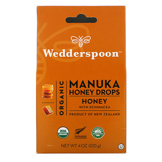 Wedderspoon, 有机麦卢卡蜂蜜滴剂，含紫锥菊的蜂蜜，4 盎司（120 克）