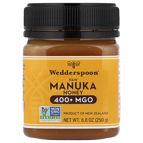 Wedderspoon, Raw Manuka Honey, MGO 400+, 8.8 oz (250 g)
