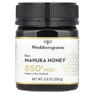 Wedderspoon, Miel de manuka cruda, MGO +850, 250 g (8,8 oz)