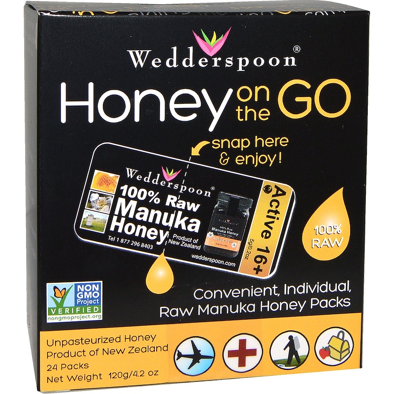Wedderspoon, Honey on the Go, 24 Packs, 0.2 oz (5 g) Each iHerb