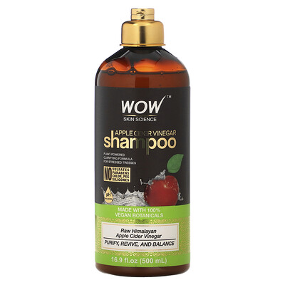 

Wow Skin Science, Apple Cider Vinegar Shampoo, 16.9 fl oz (500 ml)