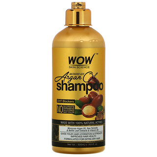 Wow Skin Science, 洗髮水，摩洛哥堅果油，16.9 液量盎司（500 毫升）