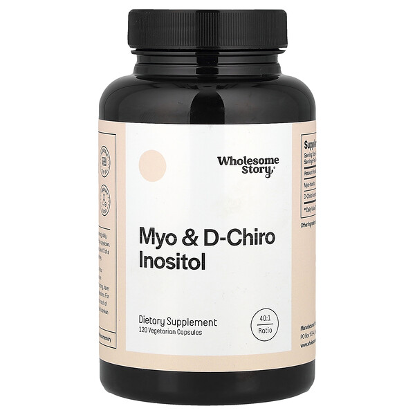 Wholesome Story Myo & D-Chiro Inositol, 120 Vegetarian Capsules