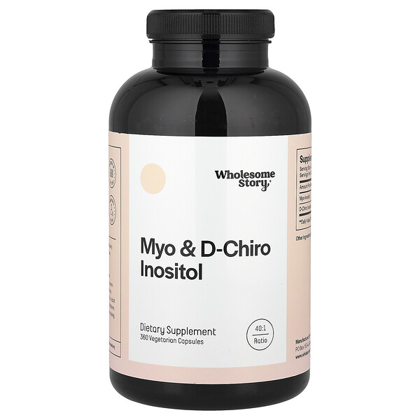 Wholesome Story Myo & D-Chiro Inositol, 360 Vegetarian Capsules