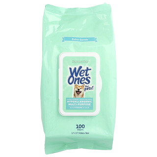 Wet Ones, Lingettes multi-usage hypoallergéniques, Pour chiens, Sans parfum, 100 lingettes