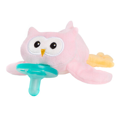 Купить WubbaNub Соска для младенцев, для детей 0–6 месяцев, Pink Owl, 1 соска