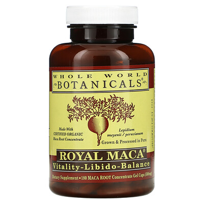 

Whole World Botanicals Royal Maca 250 мг 180 капсул