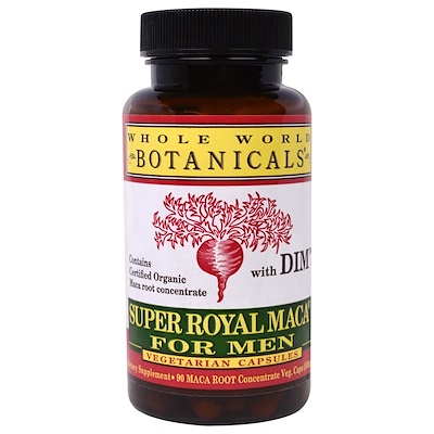 Whole World Botanicals Super Royal Maca® For Men, препарат из маки для мужчин, 500 мг, 90 вегетарианских капсул