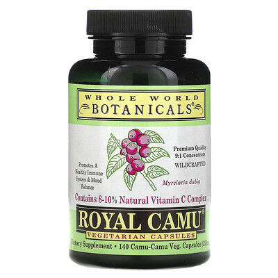 Whole World Botanicals Royal Camu, 350 mg, 140 Vegetarian Capsules