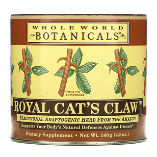 Whole World Botanicals, Royal Cat's Claw، وزن 4.9 أونصة (140 جم)