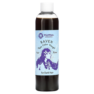 

WiseWays Herbals, Raven, Apple Cider Vinegar Hair Rinse, For Dark Hair, 8 oz (236 ml)