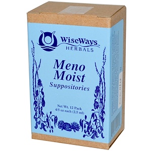 WiseWays Herbals, LLC, Свечи Meno Moist, 12 штук, 4,5 унции (2,5 мл) каждая