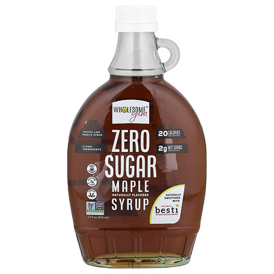 Wholesome Yum  Zero Sugar Maple Syrup  12 fl oz (354 ml)