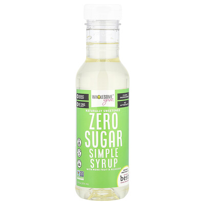 Wholesome Yum  Zero Sugar Simple Syrup With Monk Fruit & Allulose  12 fl oz (354 ml)