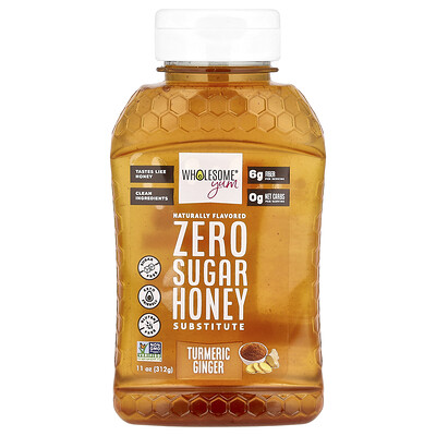 Wholesome Yum  Zero Sugar Honey Substitute  Turmeric Ginger  11 oz (312 g)