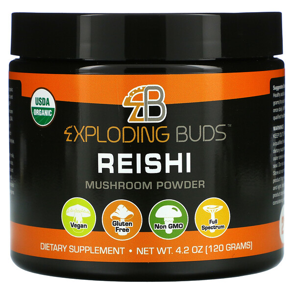 Exploding Buds, Reishi, Certified Organic Mushroom Powder, 4.2 oz (120 g)