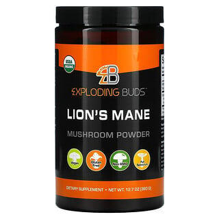 Exploding Buds, Lion's Mane, Certified Organic Mushroom Powder, 12.7 oz (360 g)